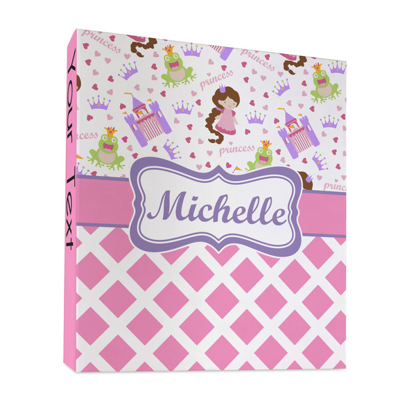 Princess & Diamond Print 3 Ring Binders - Full Wrap - 1" - FRONT