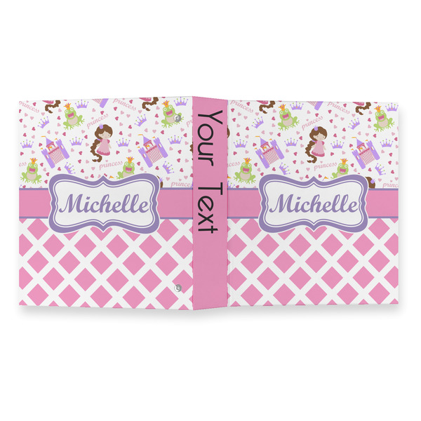 Princess & Diamond Print 3 Ring Binders - Full Wrap - 1" - OPEN OUTSIDE