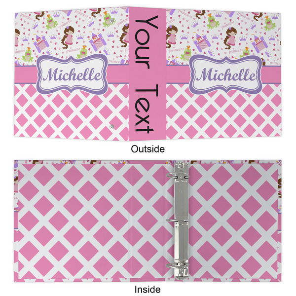 Princess & Diamond Print 3 Ring Binders - Full Wrap - 2" - APPROVAL