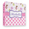 Princess & Diamond Print 3 Ring Binder - Full Wrap - 3" (Personalized)