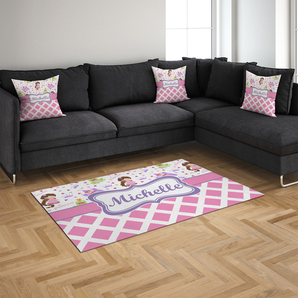 Princess & Diamond Print 4'x6' Indoor Area Rugs - IN CONTEXT