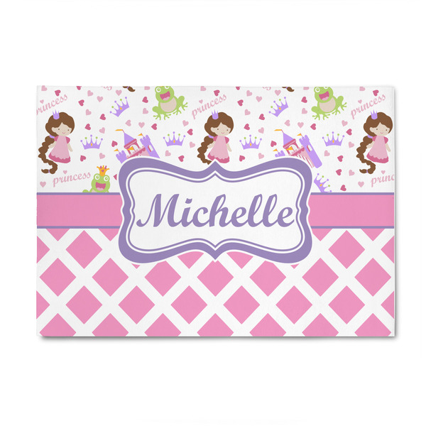 Custom Princess & Diamond Print 4' x 6' Indoor Area Rug (Personalized)