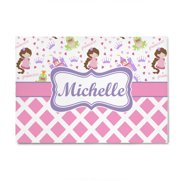 Custom Princess & Diamond Print 4' x 6' Patio Rug (Personalized)
