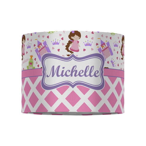 Princess & Diamond Print 8" Drum Lampshade - FRONT (Fabric)