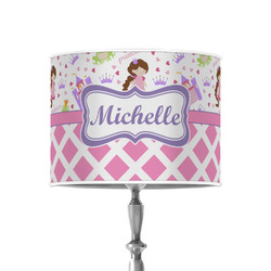 Princess & Diamond Print 8" Drum Lamp Shade - Poly-film (Personalized)