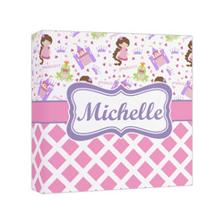 Princess & Diamond Print Canvas Print - 8x8 (Personalized)