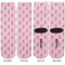 Princess & Diamond Print Adult Crew Socks - Double Pair - Front and Back - Apvl