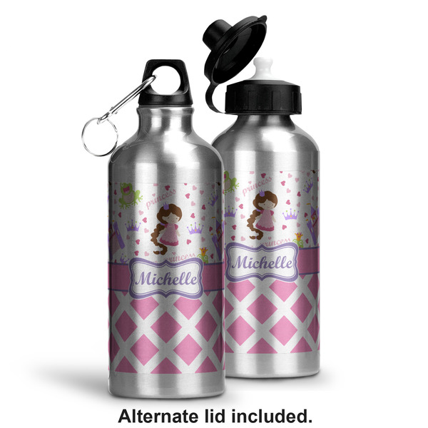 Princess & Diamond Print Aluminum Water Bottle - Alternate lid options