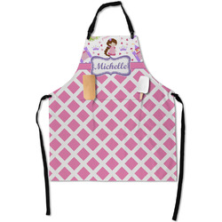 Princess & Diamond Print Apron With Pockets w/ Name or Text
