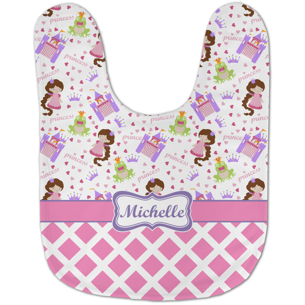 Princess & Diamond Print Baby Bib - AFT flat