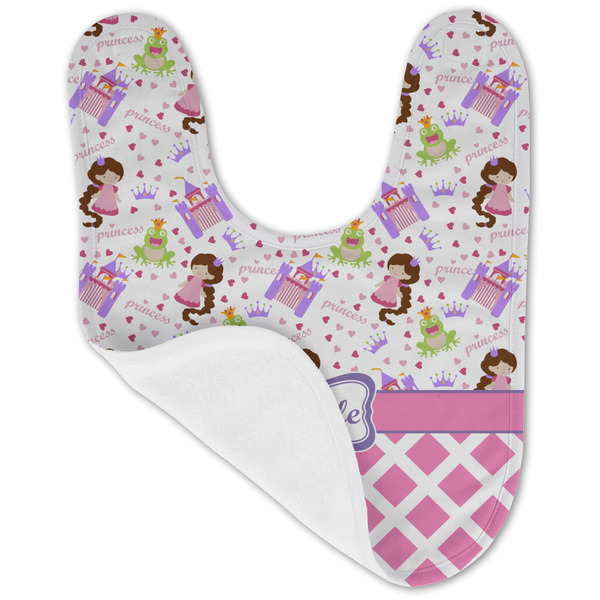 Princess & Diamond Print Baby Bib - AFT folded