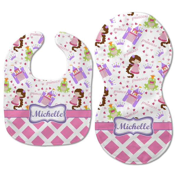 Princess & Diamond Print Baby Bib & Burp Set - Approval (new bib & burp)