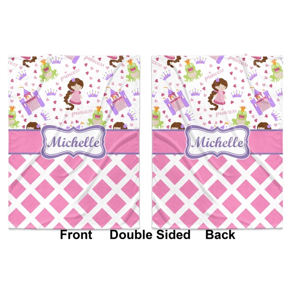 Princess & Diamond Print Baby Blanket (Double Sided - Printed Front and Back)