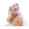 Princess & Diamond Print Baby Hooded Towel on Child