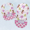Princess & Diamond Print Baby Minky Bib & New Burp Set
