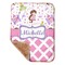 Princess & Diamond Print Sherpa Baby Blanket - 30" x 40" w/ Name or Text