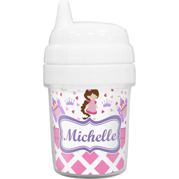 Custom Princess & Diamond Print Baby Sippy Cup (Personalized)