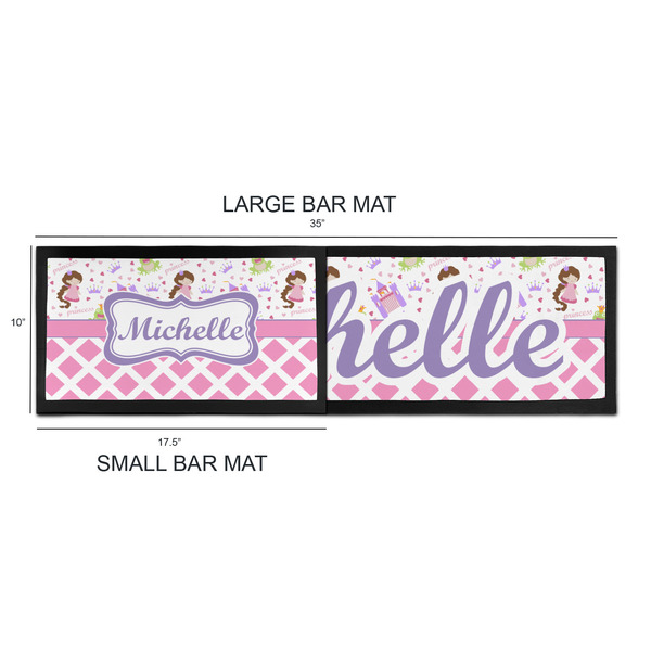 Princess & Diamond Print Bar Mats - Sizing Chart