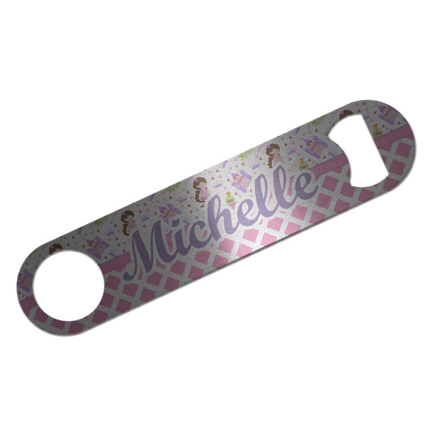 Princess & Diamond Print Bar Opener - Silver - Front