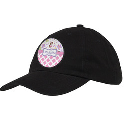Princess & Diamond Print Baseball Cap - Black (Personalized)