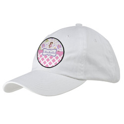 Princess & Diamond Print Baseball Cap - White (Personalized)