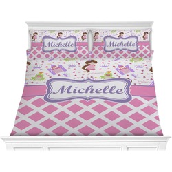 Princess & Diamond Print Comforter Set - King (Personalized)