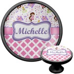 Princess & Diamond Print Cabinet Knob (Black) (Personalized)
