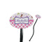 Princess & Diamond Print 7" Oval Plastic Stir Sticks - Black - Single Sided (Personalized)