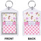 Princess & Diamond Print Bling Keychain (Front + Back)