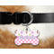 Princess & Diamond Print Bone Shaped Dog Tag on Collar & Dog