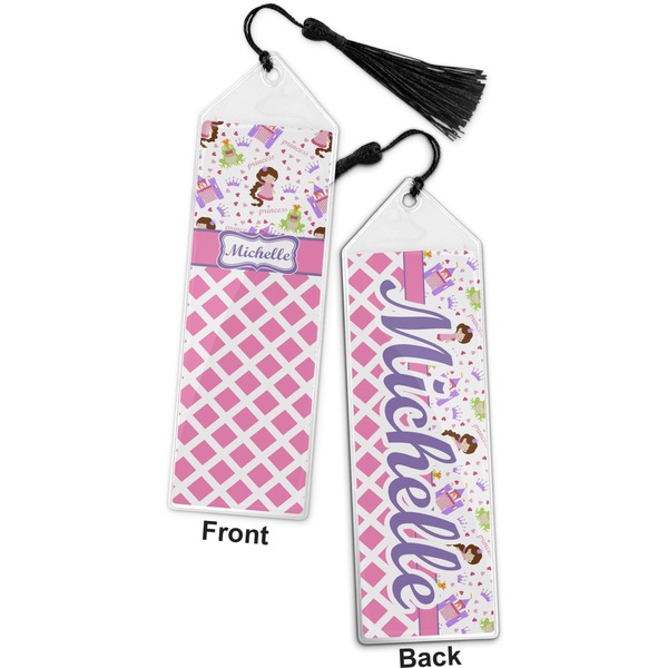 Princess & Diamond Print Bookmark with tassel - Front and Back