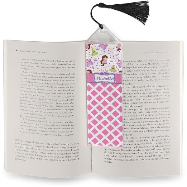 Princess & Diamond Print Bookmark with tassel - In book