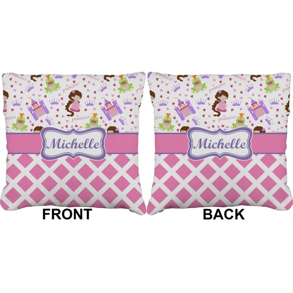 Princess & Diamond Print Burlap Pillow Approval