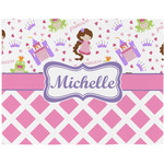Princess & Diamond Print Woven Fabric Placemat - Twill w/ Name or Text