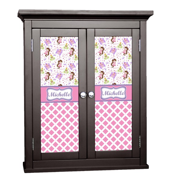 Custom Princess & Diamond Print Cabinet Decal - Large (Personalized)