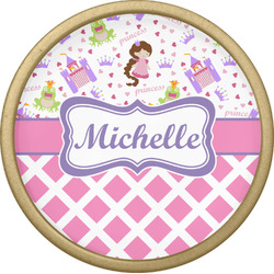 Princess & Diamond Print Cabinet Knob - Gold (Personalized)