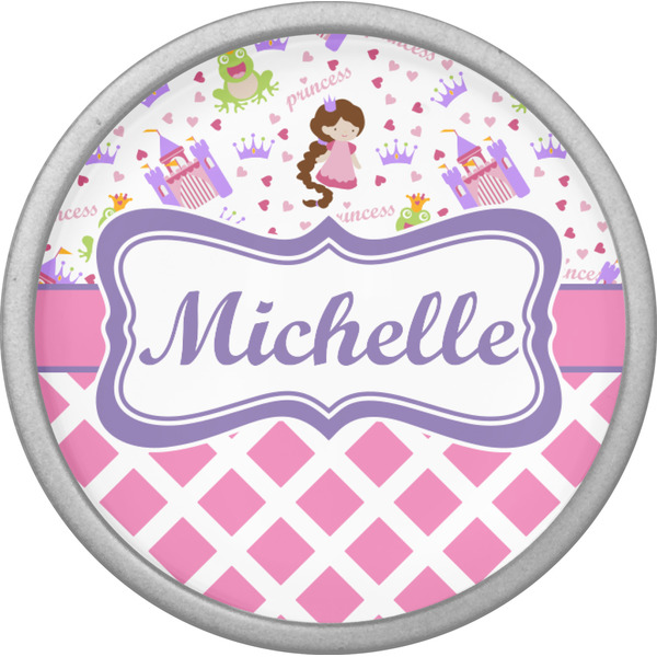 Princess & Diamond Print Cabinet Knob - Nickel - Front