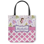 Princess & Diamond Print Canvas Tote Bag - Small - 13"x13" (Personalized)