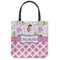 Princess & Diamond Print Canvas Tote Bag - Medium - 16"x16" (Personalized)