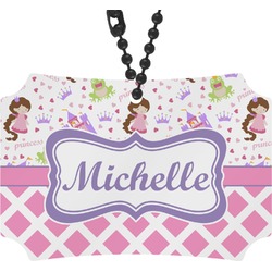 Princess & Diamond Print Rear View Mirror Ornament (Personalized)