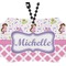 Princess & Diamond Print Rear View Mirror Ornament (Personalized)