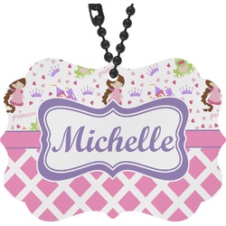 Princess & Diamond Print Rear View Mirror Decor (Personalized)