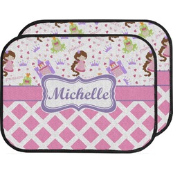 Princess & Diamond Print Car Floor Mats (Back Seat) (Personalized)