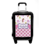 Princess & Diamond Print Carry On Hard Shell Suitcase (Personalized)