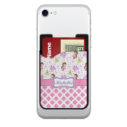 Princess & Diamond Print 2-in-1 Cell Phone Credit Card Holder & Screen Cleaner (Personalized)