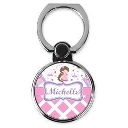 Princess & Diamond Print Cell Phone Ring Stand & Holder (Personalized)