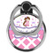 Princess & Diamond Print Cell Phone Ring Stand & Holder - Front (Collapsed)