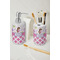 Princess & Diamond Print Ceramic Bathroom Accessories - LIFESTYLE (toothbrush holder & soap dispenser)