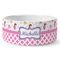 Princess & Diamond Print Ceramic Dog Bowl - Large (Personalized)