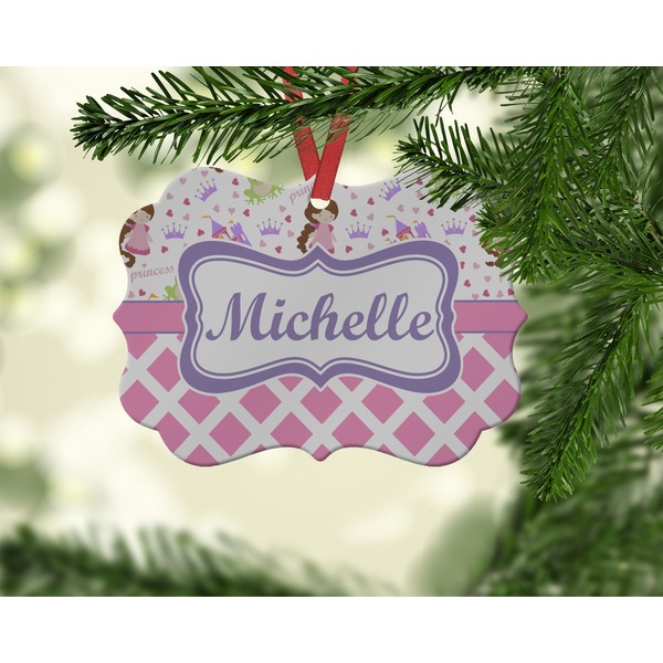 Princess & Diamond Print Christmas Ornament (On Tree)